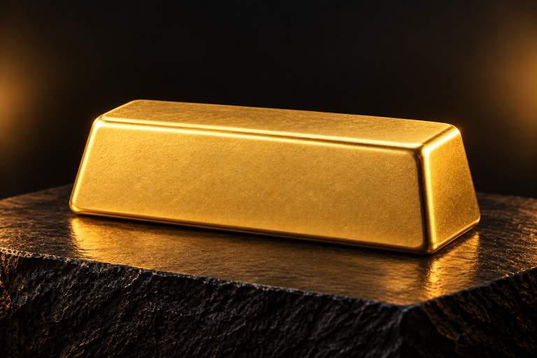 Premium unbranded gold-bar presentation for the 1000 g catalogue type